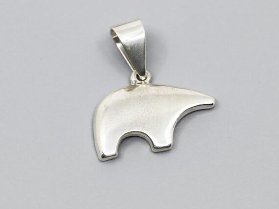 Vintage Solid Silver Ant Eater Pendant - Silver -… - image 1