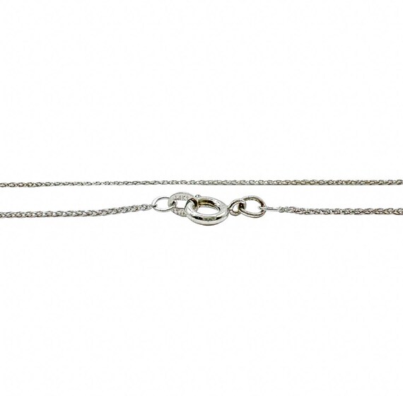 14k White Gold Rope Chain Necklace, 20 inch Solid… - image 4