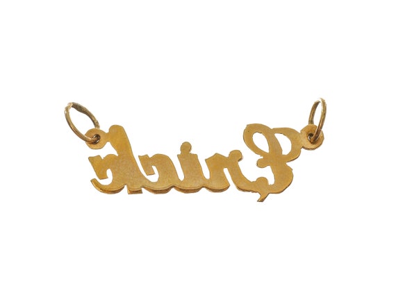 14k Solid Yellow Gold Personalized 'Erick' Name P… - image 2