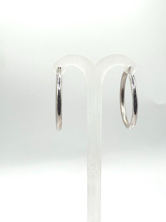 Classic Solid 14K Gold Medium Hoop Earrings_ LN20 - image 6