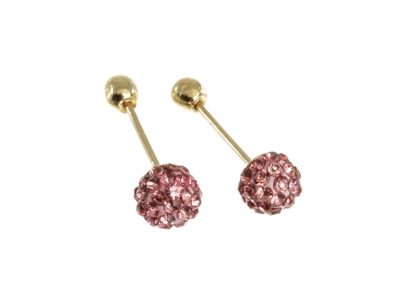 Simple Multiple Pink Polished Cubic Zirconias Bal… - image 1