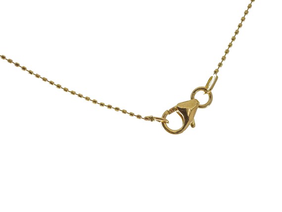 10k Gold Elephant Charm Necklace: Three-Tone Bead… - image 3