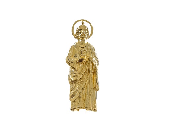 Vintage 14k Solid Gold Religious Pendant - 14k Sol