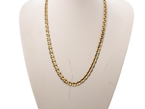 Long Simple Chain Necklace 22.5 14k Solid Yellow Gold N1088 Etsy