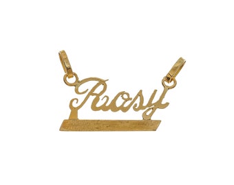 Classic 14k Solid Gold 'Rosy' Personalized Pendant - 14k Solid Yellow Gold - P1977