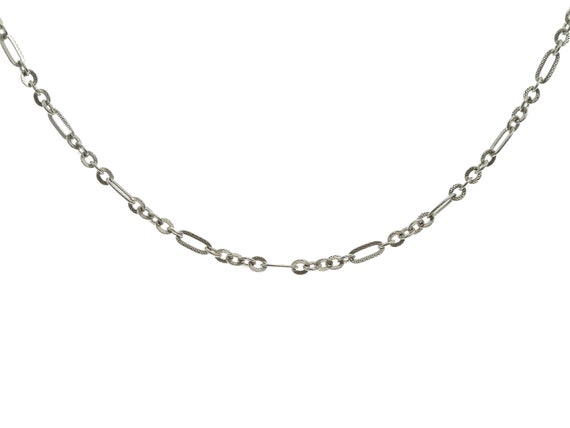 Vintage Sophisticated Unisex Jewelry Figaro Chain… - image 1