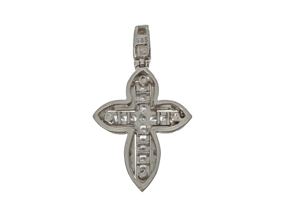 Gorgeous 14k Solid Gold Jesus Cross Pendant with … - image 2