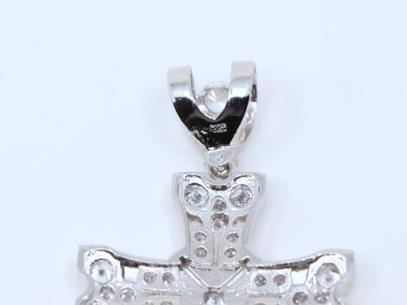 Fashion Silver Cross Pendant with Cubic Zirconia … - image 4