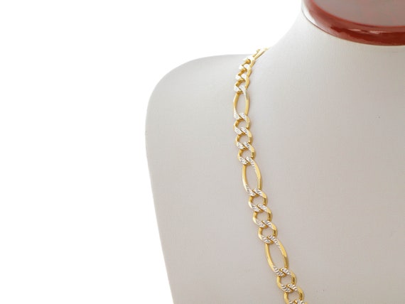 Vintage Diamond Cut Figaro Necklace 26