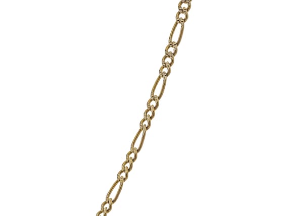 Iconic 14k Solid Gold Figaro Chain Necklace for W… - image 2