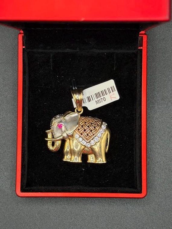 14k Solid Gold Leopard Print Ring- MI70 - image 3