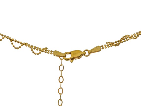 Classic 14k Solid Yellow Gold Bead Chain Necklace… - image 3