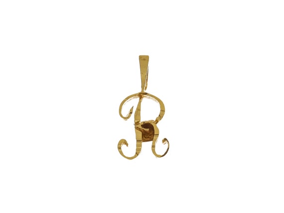 Adorable 14k Solid Gold Letter 'R' Personalized P… - image 1