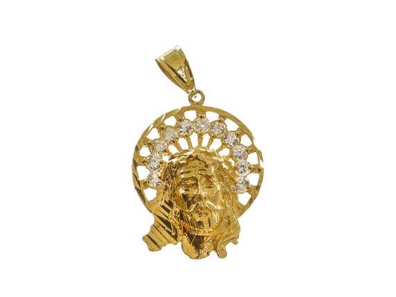 Elegant 10k Solid Gold Jesus Face 