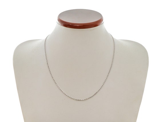 Iconic 14k Solid Gold Box Chain Necklace 18" - 14… - image 4