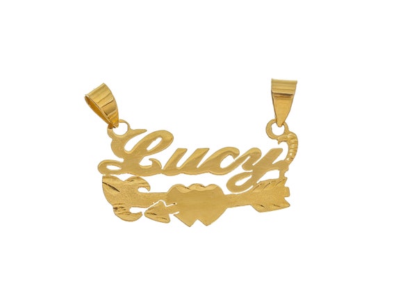 Lovely 14k Solid Gold 'Lucy' Personalized Pendant… - image 1