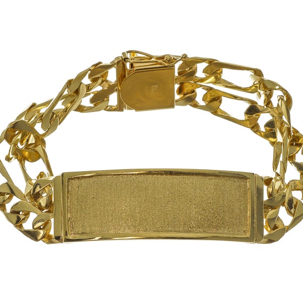 Gold Id Bracelet Etsy