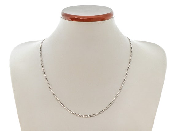 Classic 14k Solid Gold Figaro Chain Necklace 20.6… - image 4