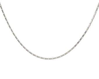 14k White Gold Link Chain Necklace - 18 inch, 3.9 grams