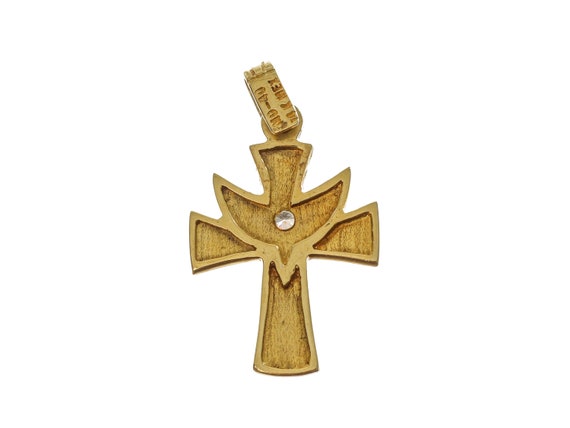 Vintage Accessory Religious Cross on Two-Tone 14k… - image 2