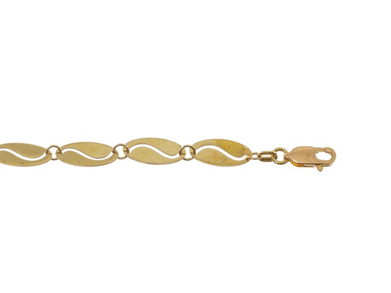 Stunning 14k Solid Gold Oval-Shaped Charm Bracele… - image 4