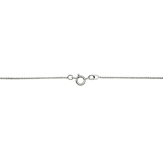 14k White Gold Rope Chain Necklace, 20 inch Solid… - image 2