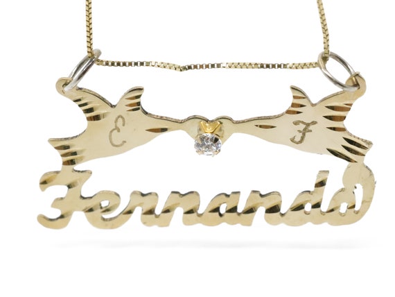 Vintage 10K Yellow Gold "Fernando" Name Pendant -… - image 4