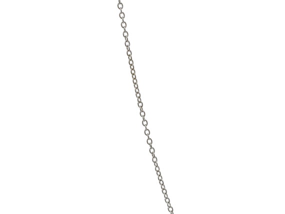 Minimalist 14k Solid White Gold Cable Chain Neckl… - image 2