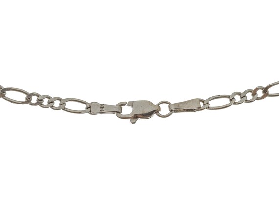 Classic 14k Solid Gold Figaro Chain Necklace 20.6… - image 3