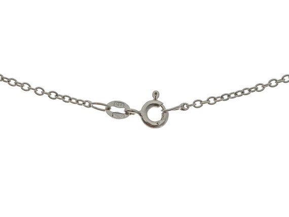 Minimalist 14k Solid White Gold Cable Chain Neckl… - image 3