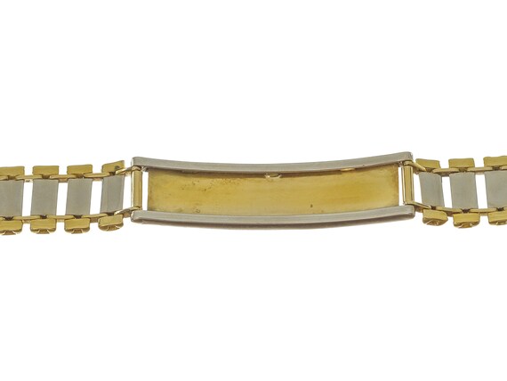 Two-Tone 14k Solid Gold Link Bracelet - 7.5" - image 4