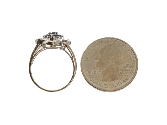 Iconic 14k Solid Gold Multiple Round-cut Blue Gemstones