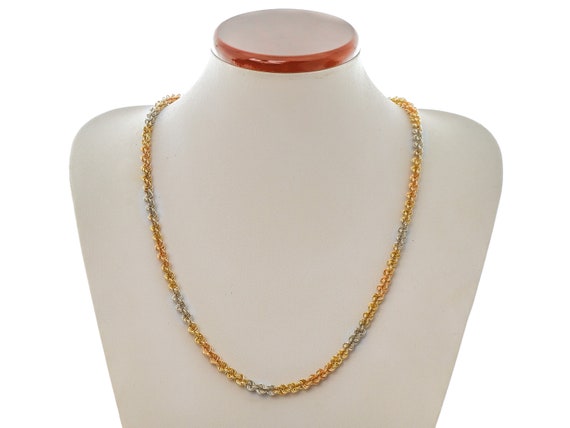 Fancy Looking 14k Solid Gold Big Rope Chain Neckl… - image 4