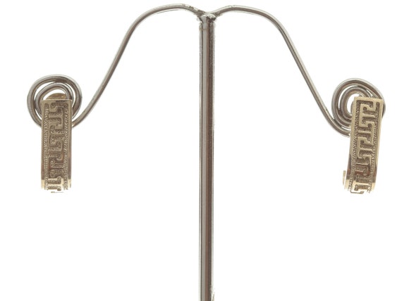 Ravishing Half Hook Design Pattern Engraved Stud … - image 4