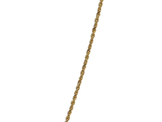 Sophisticating 14k Solid Gold Thin Rope Chain Nec… - image 2