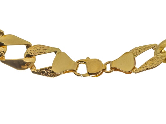 14k Solid Gold Bizarre Chain Necklace - 24.5" - image 3