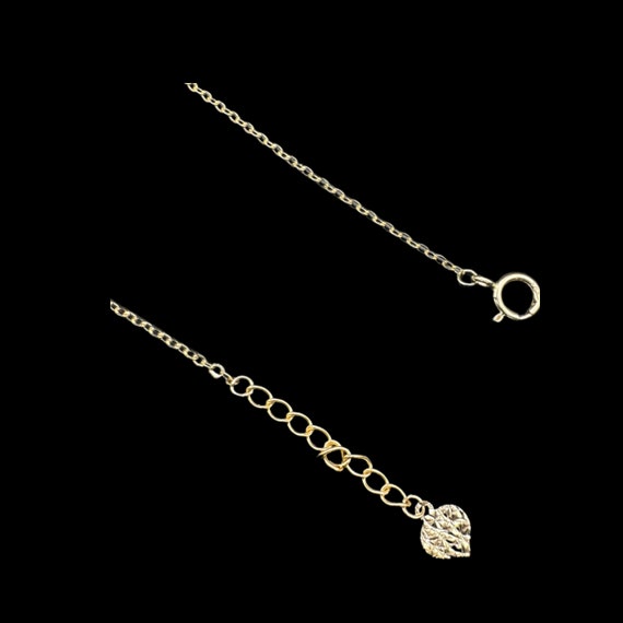 Vintage 14karat Yellow Gold Heart Necklace - 14K … - image 2