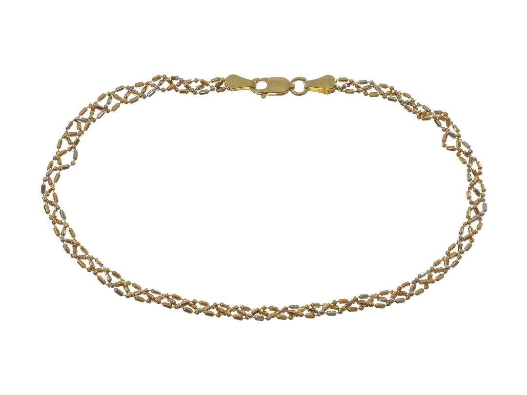 Accessory Bead Chain Bracelet Crafted in 14k Solid Etsy