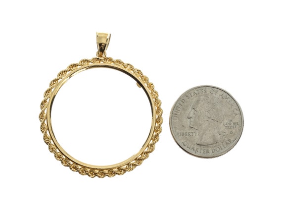 Classic Accessory Circle-Shaped Pendant on 14k So… - image 4