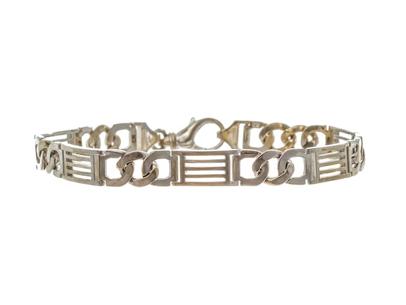 Antique 14k Solid Gold Women's Link Chain Bracele… - image 1