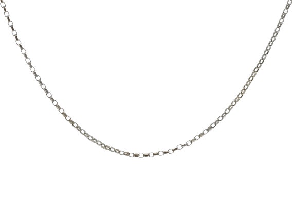 Iconic 14k Solid Gold Box Chain Necklace 18" - 14… - image 1