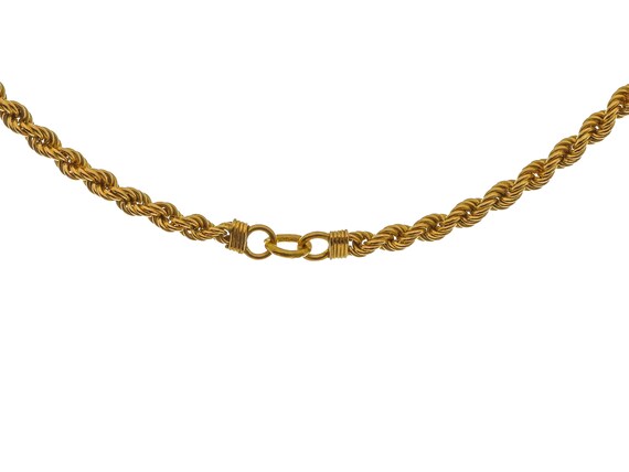 Fascinating 18k Solid Gold Long Rope Chain Neckla… - image 4