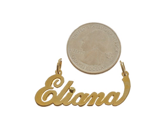 Charming 14k Solid Gold 'Eliana' Personalized Pen… - image 4