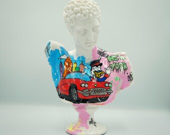 Hermes Pop Art- Greek Statue-Handmade Sculpture-New York Artwork-31cm
