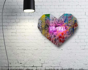 Canvas Wall Art-Metal Artwork-Handmade Art- 80x80cm