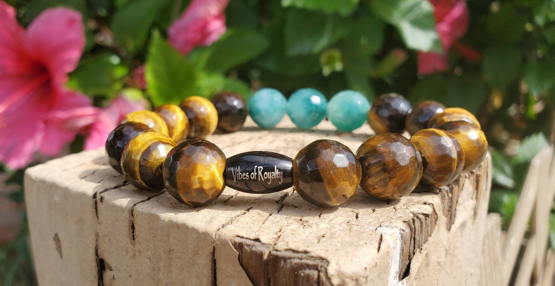 Tigers Eye and Green Jade Bracelet Etsy New Zealand