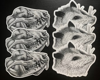 Opossum Sticker Pack | 2 Opossum Stickers