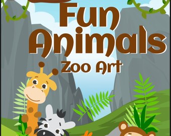 Animal Zoo Art Colouring Book