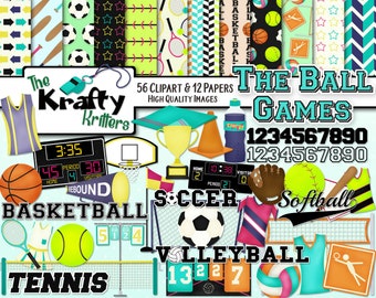 Softball Clipart Etsy