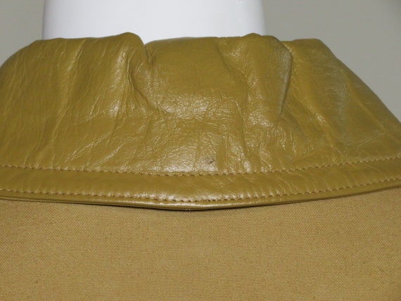Bonnie Cashin Sills Camel Canvas & Leather Coat c… - image 3